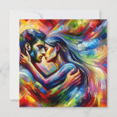 Prettig Valentijnsdag | Geliefden omhelzen Kaart (Voorkant)