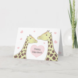 Prettig Valentijnsdag Giraffe koppel Kaart