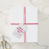 Prettig Valentijnsdag Glitter Cadeaulabel (Met Touw)