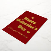 Prettig Valentijnsdag Glitter Folie Feestdagenkaart (Gedraaid)