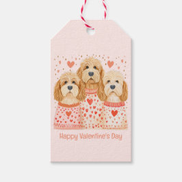 Prettig Valentijnsdag Goldendoodle Honden Cadeaulabel