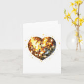 Prettig Valentijnsdag Grappig Gouden Coquette Disc Kaart (Gele Bloem)