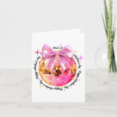 Prettig Valentijnsdag Grappige Coquette Disco Bal  Kaart (Voorkant)