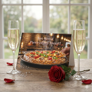 Prettig Valentijnsdag Grappige Pizzagrappen Kaart