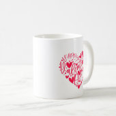 Prettig Valentijnsdag Hart Lettering Koffiemok (Voorkant rechts)