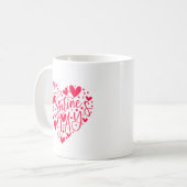 Prettig Valentijnsdag Hart Lettering Koffiemok (Voorkant links)