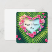 Prettig Valentijnsdag Hawaiaanse Lei Hart Feestdagenkaart (Voorkant / Achterkant)