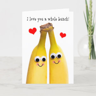 Prettig Valentijnsdag, ik hou van je Banaan Humor  Feestdagen Kaart