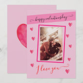 Prettig Valentijnsdag, ik hou van jou  + foto Kaart (Voorkant / Achterkant)