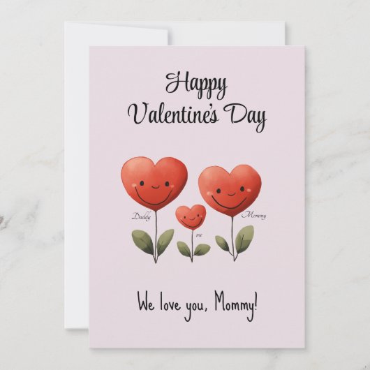 Prettig Valentijnsdag, kaart van papa & baby,  (Voorkant)