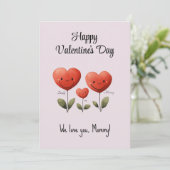 Prettig Valentijnsdag, kaart van papa & baby,  (Staand voorkant)