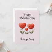 Prettig Valentijnsdag, kaart van papa & baby,  (Voorkant / Achterkant in situ)