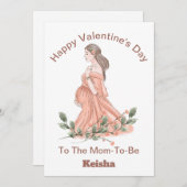 Prettig Valentijnsdag Kaart Voor De Moeder In Spe (Voorkant / Achterkant)
