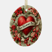 Prettig Valentijnsdag Keramisch Ornament (Rechts)
