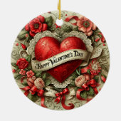 Prettig Valentijnsdag Keramisch Ornament (Achterkant)