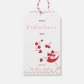 Prettig Valentijnsdag – Kersen Harten in Cocktail Cadeaulabel (Voorkant)