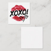 Prettig Valentijnsdag | Knuffels & Kusjes Notitiekaartje (Voorkant / Achterkant)