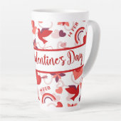 Prettig Valentijnsdag Latte Mok (Rechterhoek)