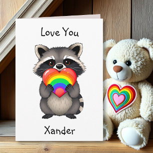 Prettig Valentijnsdag LGBTQ Wasbeer Kaart
