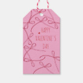 Prettig Valentijnsdag – Lint Strikken | Minimale L Cadeaulabel (Voorkant)
