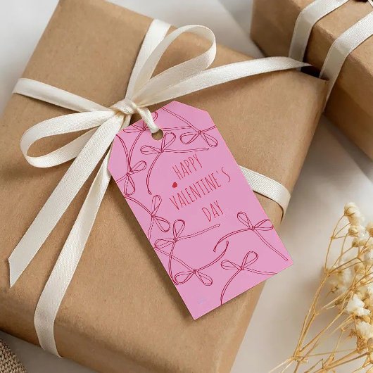 Prettig Valentijnsdag – Lint Strikken | Minimale L Cadeaulabel