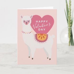 Prettig Valentijnsdag   Llama Liefde Kaart