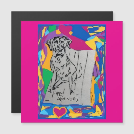 Prettig Valentijnsdag Magnetische Kaart (Voorkant / Achterkant)