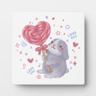 Prettig Valentijnsdag met Bunny & Lollypop Fotoplaat