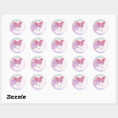 Prettig Valentijnsdag met Fluffy Witte Kat Ronde Sticker (Vel)