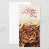 Prettig Valentijnsdag met geel Rosenbouquet (Voorkant / Achterkant)