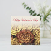 Prettig Valentijnsdag met gele Rosenbouquet (Staand voorkant)