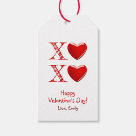Prettig Valentijnsdag met hartjes snoep Cadeaulabel
