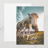 Prettig Valentijnsdag met kijkend Paard (Voorkant / Achterkant)