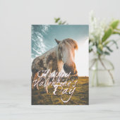 Prettig Valentijnsdag met kijkend Paard (Staand voorkant)