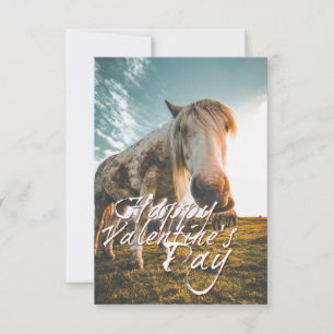 Prettig Valentijnsdag met kijkend Paard