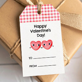 Prettig Valentijnsdag met lief babyhartjes Cadeaulabel