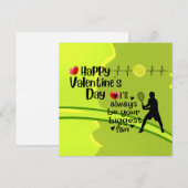 Prettig Valentijnsdag met Liefde voor tennisspeler Feestdagenkaart (Voorkant / Achterkant)