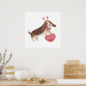 Prettig Valentijnsdag met Puppy Poster (Keuken)