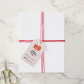 Prettig Valentijnsdag met rode hart Cadeaulabel (Met Touw)