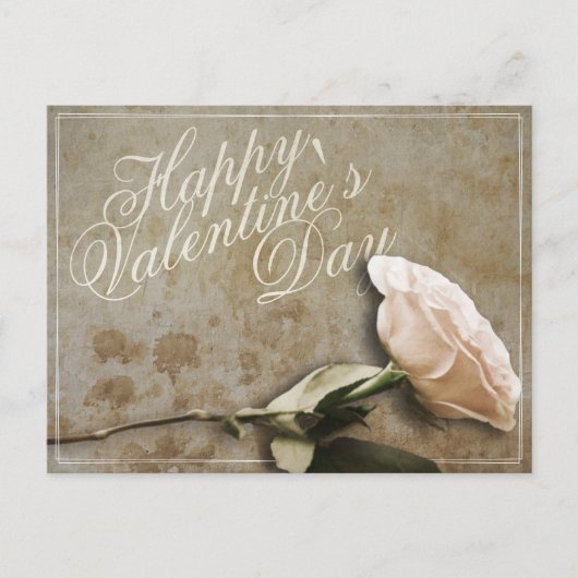 Prettig Valentijnsdag met Roos Briefkaart (Voorkant)