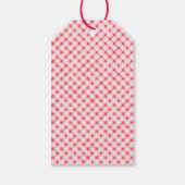 Prettig Valentijnsdag met roze hart Cadeaulabel (Achterkant)