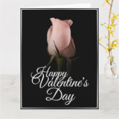 Prettig Valentijnsdag met roze roos Kaart (Gele Bloem)
