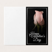 Prettig Valentijnsdag met roze roos Kaart (Buitenkant ongevouwen)