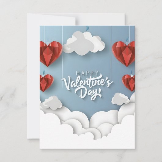 Prettig Valentijnsdag Modern Feestdagenkaart (Voorkant)