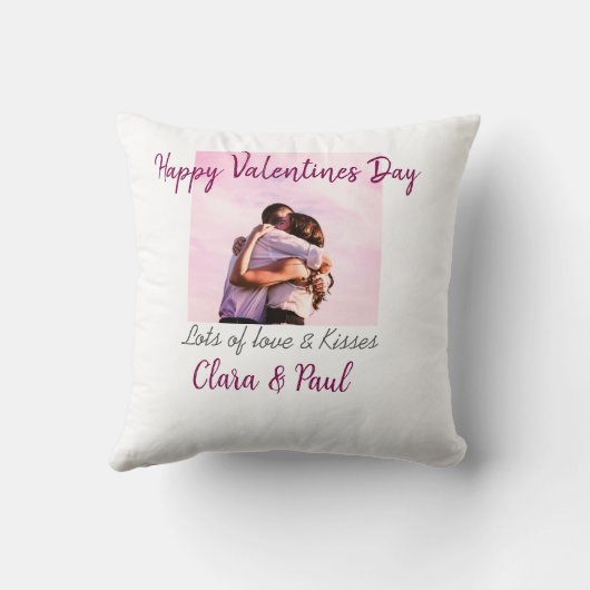 Prettig Valentijnsdag moderne kussen liefde voeg n (Achterkant)