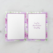 Prettig Valentijnsdag Mooie Paarse Bloemen Kaart (Binnen)