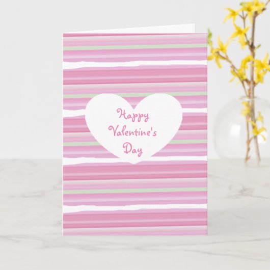 Prettig Valentijnsdag Mooie Roze Aquarel Kaart (Gele Bloem)