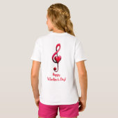 Prettig Valentijnsdag Muziek van Liefde T-shirt (Achterkant volledig)