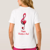 Prettig Valentijnsdag Muziek van Liefde T-shirt (Achterkant)