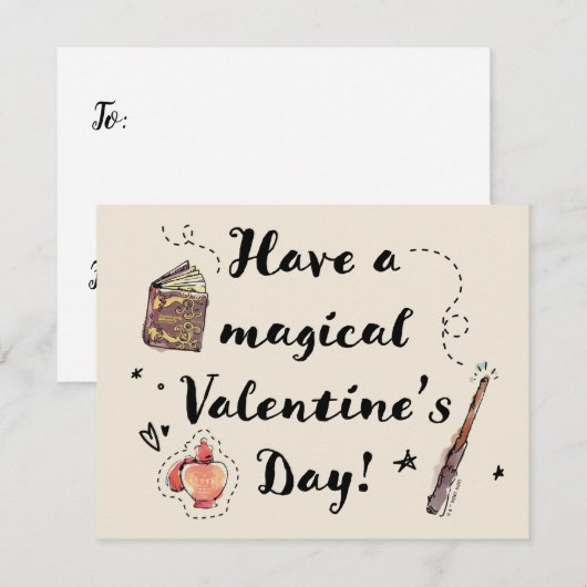 Prettig Valentijnsdag Notitiekaartje (Voorkant / Achterkant)